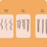 Illustration av rakt, vågigt och lockigt hår, typ 1, 2 och 3. Perfekt för att förstå curly girl metoden.