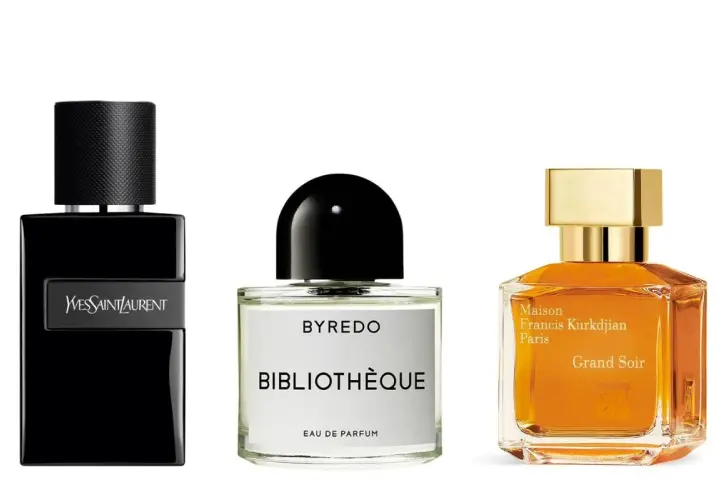 Tre parfymer: YSL, Byredo Bibliothèque och Grand Soir. Byredo grundare Ben Gorham skapade denna ikoniska doft.