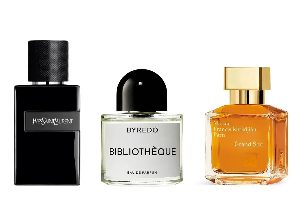 Tre parfymer: YSL, Byredo Bibliothèque och Grand Soir. Byredo grundare Ben Gorham skapade denna ikoniska doft.